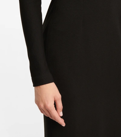 Shop Dolce & Gabbana Stretch-jersey Midi Dress In Black