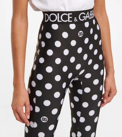 Shop Dolce & Gabbana Polka-dot Leggings In Multicoloured