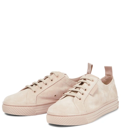 Shop Gianvito Rossi Suede Sneakers In Pink