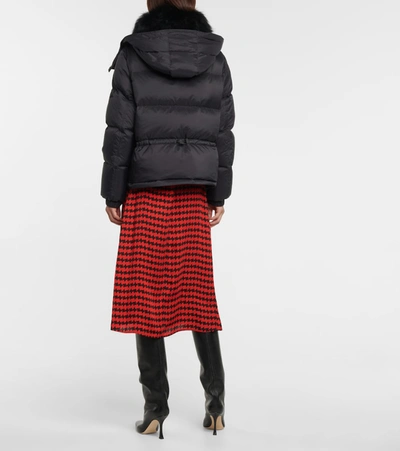 Yves Salomon Army Shearling-trimmed Down Jacket In Black