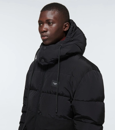 Shop Dolce & Gabbana Down-padded Hooded Jacket In Black