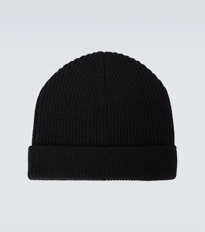 Shop Dolce & Gabbana Knitted Wool Beanie In Black