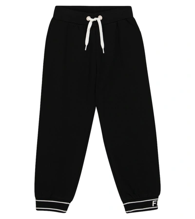 Shop Fendi Cotton Sweatpants In Black