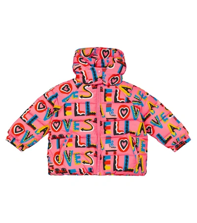 Babies' Kids Pink 'stella Loves' Hooded Puffer Jacket In G503 Pink