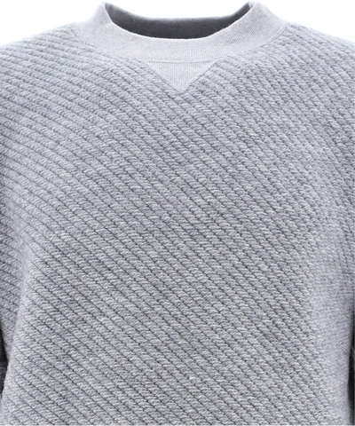 Shop Sacai Drawstring Sweater In Grey
