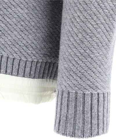 Shop Sacai Drawstring Sweater In Grey