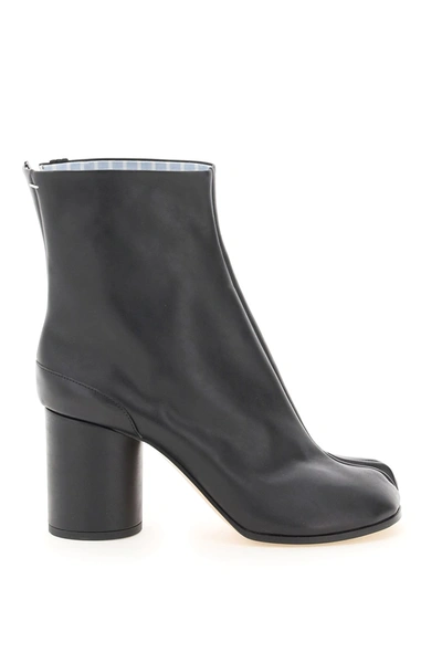 Shop Maison Margiela Tabi Leather Boots In Black Multi (black)