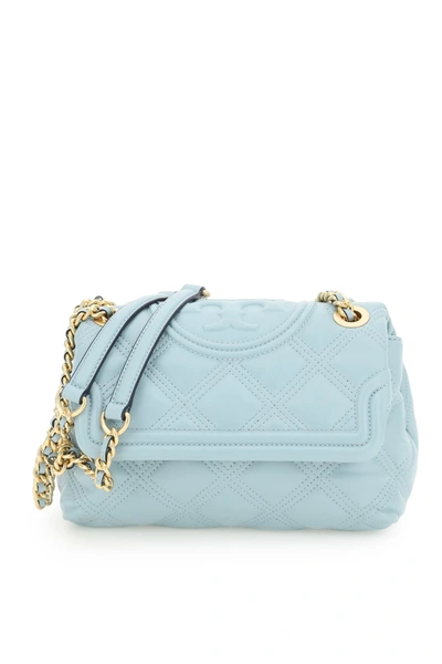 Shop Tory Burch Fleming Small Bag In Northern Blue (light Blue)