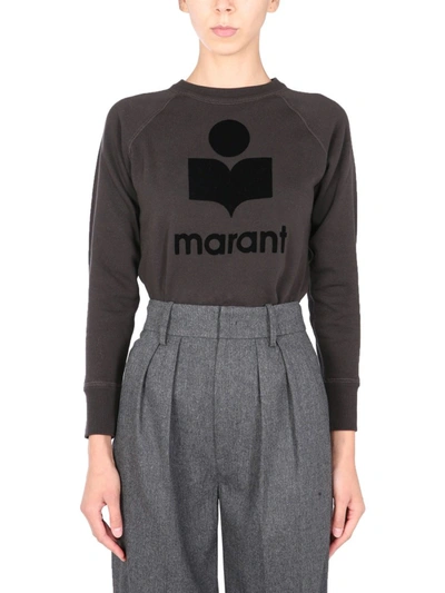 Shop Isabel Marant Étoile Logo Print Sweatshirt In Black