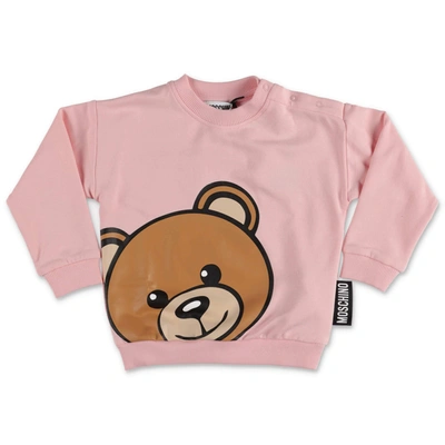 Shop Moschino Kids Teddy Bear Printed Sweatshirt In Pink