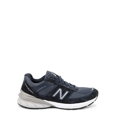 Shop New Balance Made In Us 990v4 Navy Panelled Sneakers