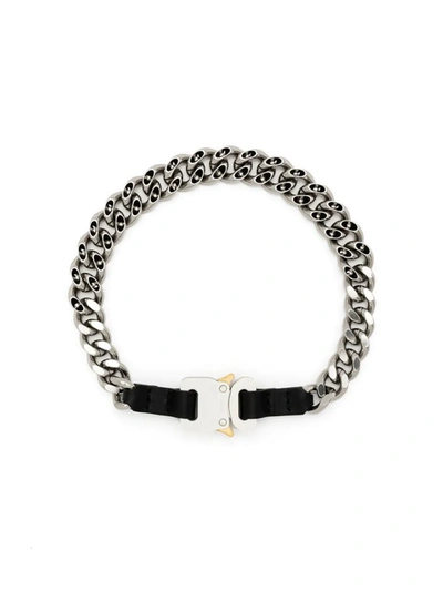 Shop Alyx Safety Buckle Chain Choker In Silver