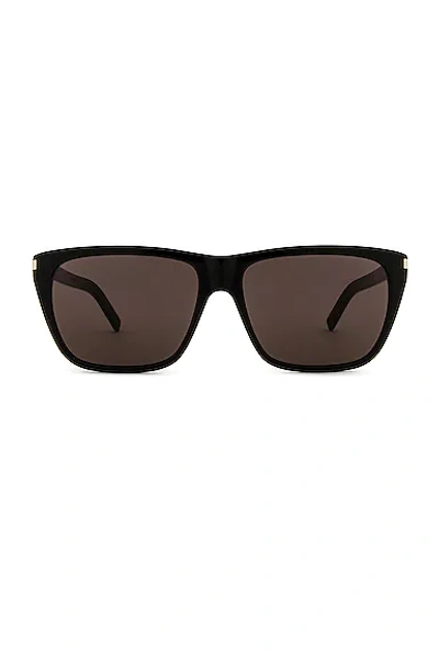 Shop Saint Laurent 431 Slim Sunglasses In N,a
