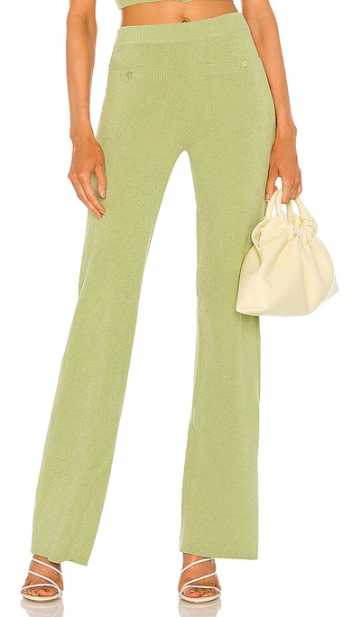 Shop Song Of Style Caspian Knit Pants In Green