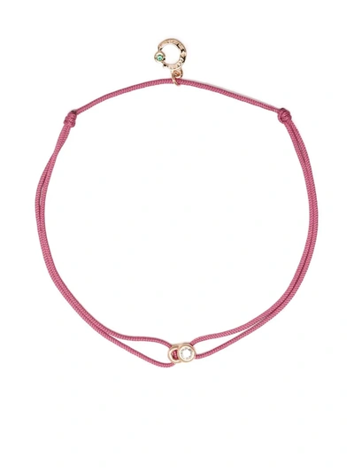 Shop Courbet 18kt Recycled Rose Gold Laboratory-grown Diamond Let's Commit Bracelet In Rosa