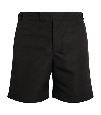 Shop Frescobol Carioca Tailored Swim Shorts In Black