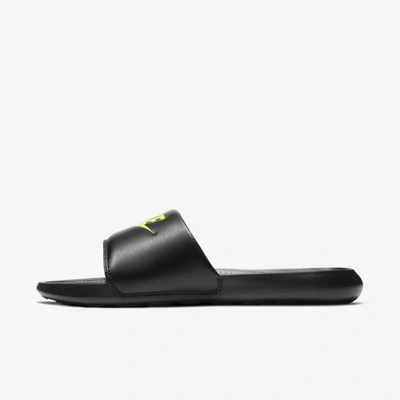Shop Nike Victori One Men's Slides In Black,black,volt