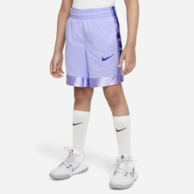 Shop Nike Dri-fit Elite Big Kids' Basketball Shorts In Purple Pulse,lapis