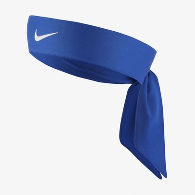 Shop Nike Dri-fit Kids' Head Tie In Game Royal,white