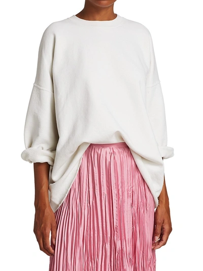 Shop Rachel Comey Fond Puff-sleeve Sweatshirt In Raspberry