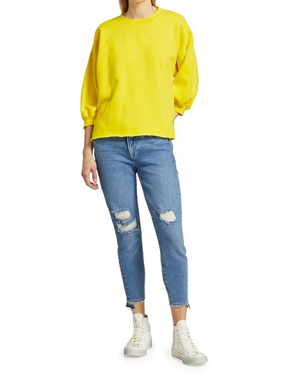 Shop Rachel Comey Fond Puff-sleeve Sweatshirt In Raspberry