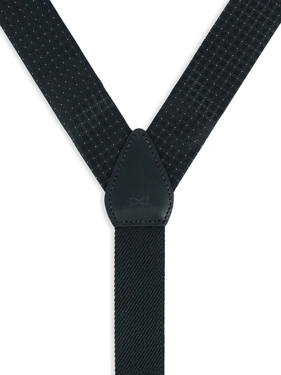 Shop Trafalgar Adjustable Silk Patterned Suspenders In Black