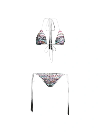 Shop Missoni Women's Two-piece Tasseled String Bikini Set In Neutral