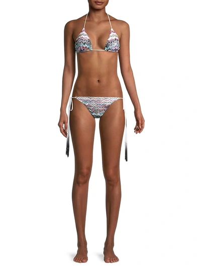 Shop Missoni Women's Two-piece Tasseled String Bikini Set In Neutral