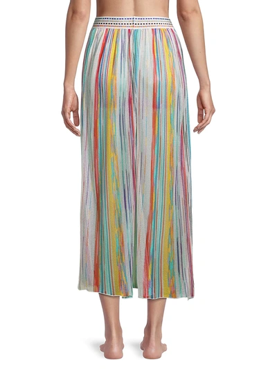 Shop Missoni Women's Striped Open-front Coverup Skirt In Neutral