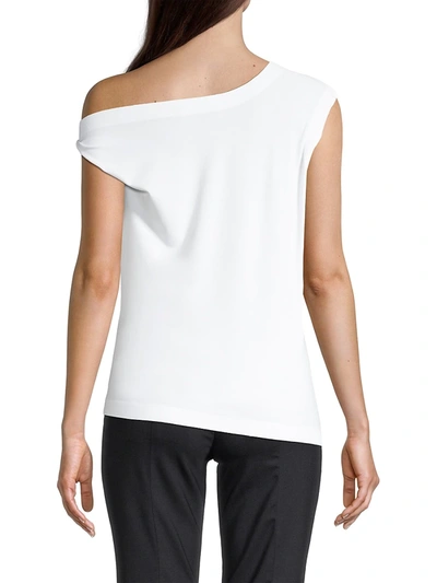Shop Norma Kamali Women's Drop Shoulder Top In White
