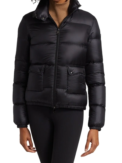 Moncler Lannic Water Resistant Down Puffer Jacket In Black | ModeSens