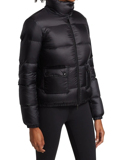 Shop Moncler Women's Lannic Nylon Jacket In Black