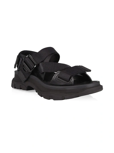 Shop Alexander Mcqueen Women's Tread Sport Sandals In Black