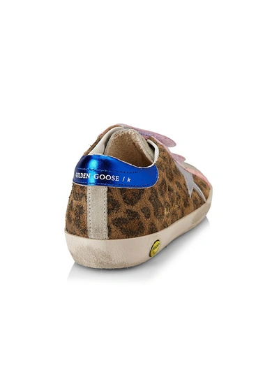 Shop Golden Goose Baby's, Little Girl's & Girl's Old School Leopard Suede Sneakers