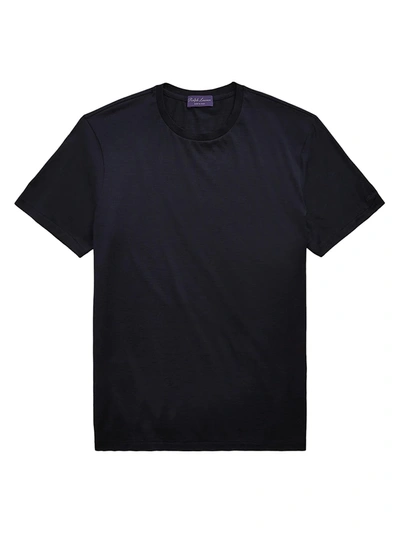 Shop Ralph Lauren Men's Jersey Crewneck T-shirt In Navy
