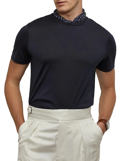 Shop Ralph Lauren Men's Jersey Crewneck T-shirt In Navy