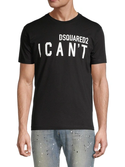 Shop Dsquared2 I Can't Graphic T-shirt In Black