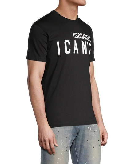 Shop Dsquared2 I Can't Graphic T-shirt In Black