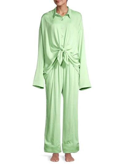 Shop Sleeper 2-piece Relaxed Pajama Set In Mint