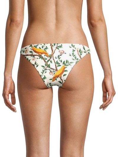 Shop Agua By Agua Bendita Nature Print Low-cut Bikini Bottom In Neutral
