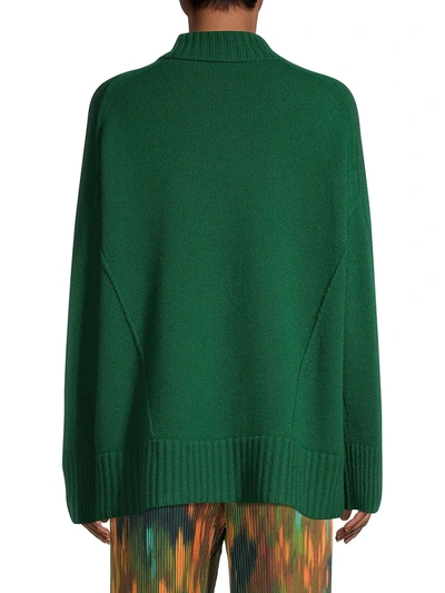 Shop Lafayette 148 Cashmere Mockneck Sweater In Emerald