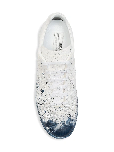 Shop Maison Margiela Replica Paintsplatter Sneakers In White