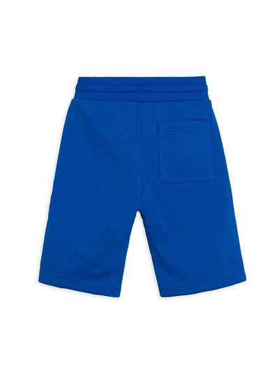 Shop Givenchy Little Boy's & Boy's Split Logo Fleece Bermuda Shorts In Oceanica