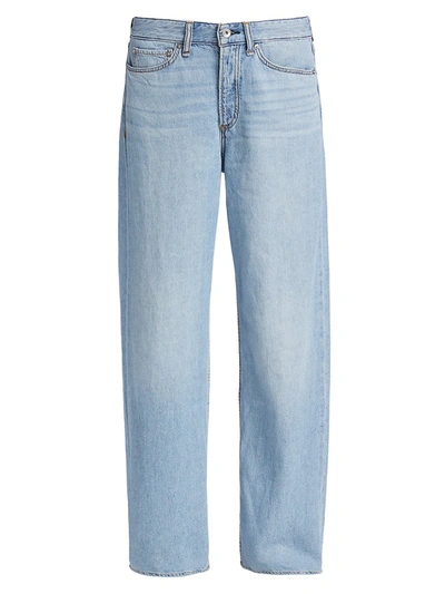 Shop Rag & Bone Women's Logan Wide Leg Jeans In Light Blue