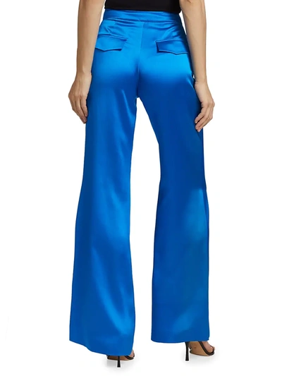 Shop Adriana Iglesias Women's Mara Silk Pants In Lapis Blue