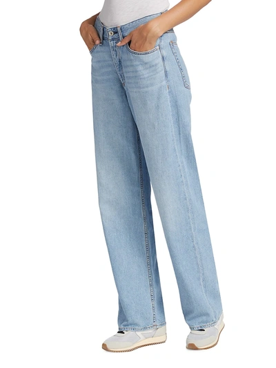 Shop Rag & Bone Women's Logan Wide Leg Jeans In Light Blue