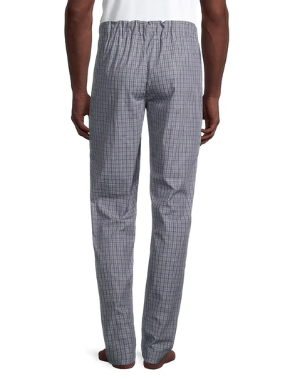 Shop Hanro Check-print Woven Lounge Pants In Grey Check