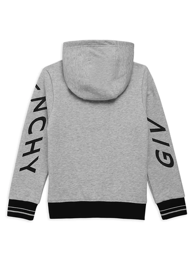 Shop Givenchy Little Boy's & Boy's Zip Up Hoodie In Grey