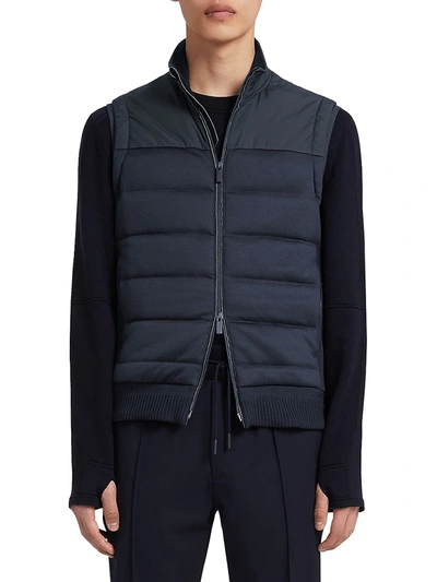 Shop Ermenegildo Zegna High Performance Puffer Vest In Navy