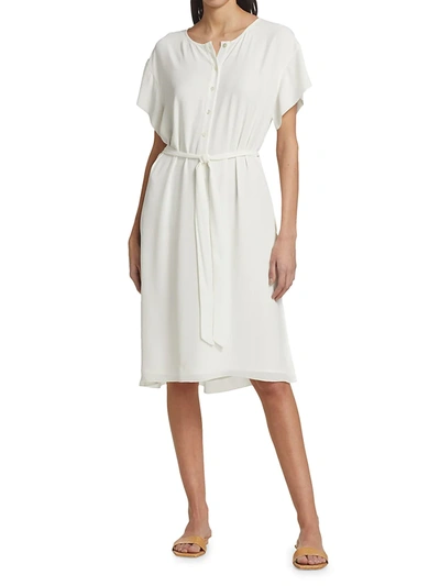 Shop Atm Anthony Thomas Melillo Women's Crepe Georgette Dress In White